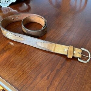 Vintage Western Brown Leather Belt